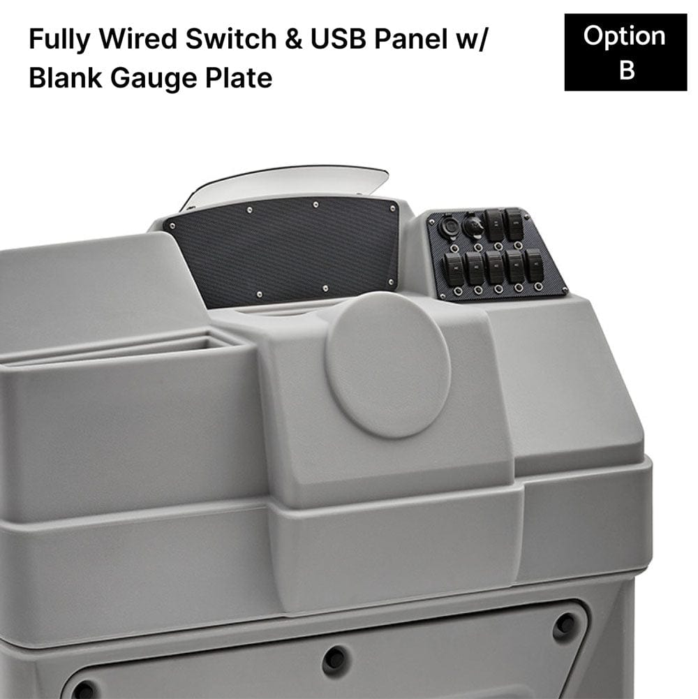Gray Large Console Fully Wired Switch Panel Carbon Fiber #color_gray & invisible