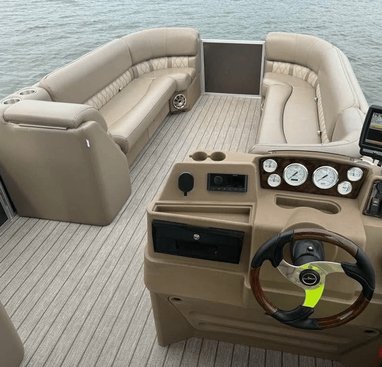 30" Bow Radius Luxury Pontoon Boat Seats