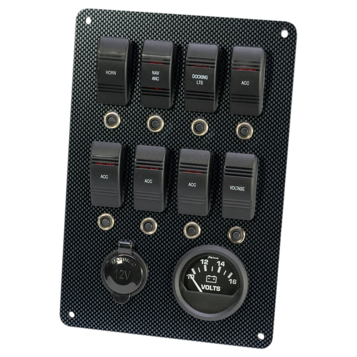 DeckMate Large Electric Switch Panel Carbon Fiber