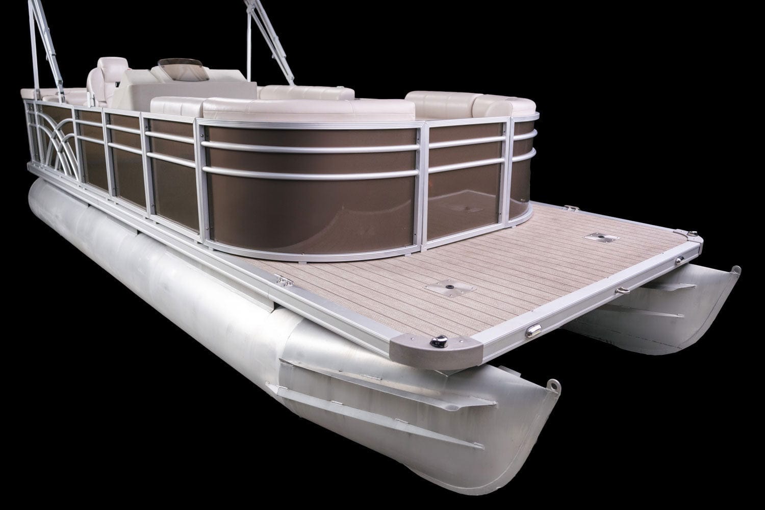 Full Width Sun Deck Bow - 8' Wide Pontoon Fence Railing Package