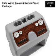 Gray, Blue & Charcoal Console Fully Wired Burlwood #color_GBC
