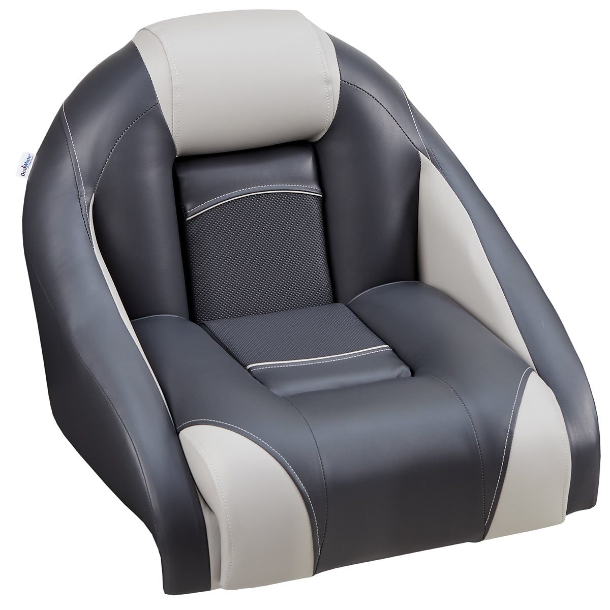 DeckMate Ranger Bass Boat Seats With Console #color_charcoal & gray