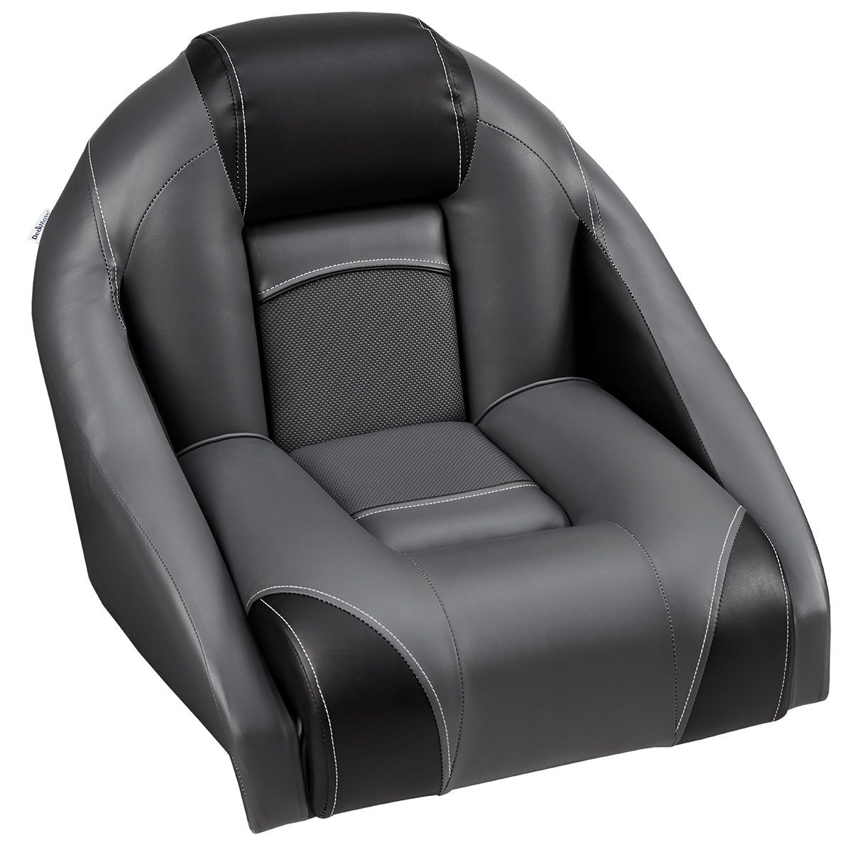 DeckMate Ranger Bass Boat Seats With Console #color_charcoal & black