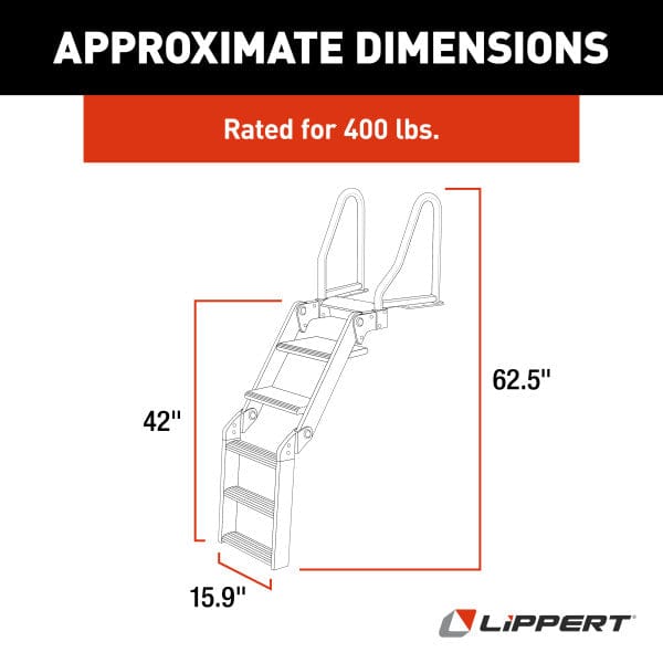 Lippert SureStep Pontoon Boat Ladder