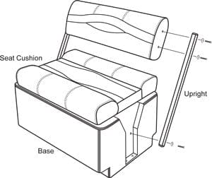 Classic Flip Flop Pontoon Boat Seats