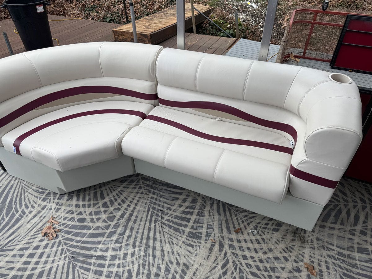 45" Right Premium Corner Bench Pontoon Seats