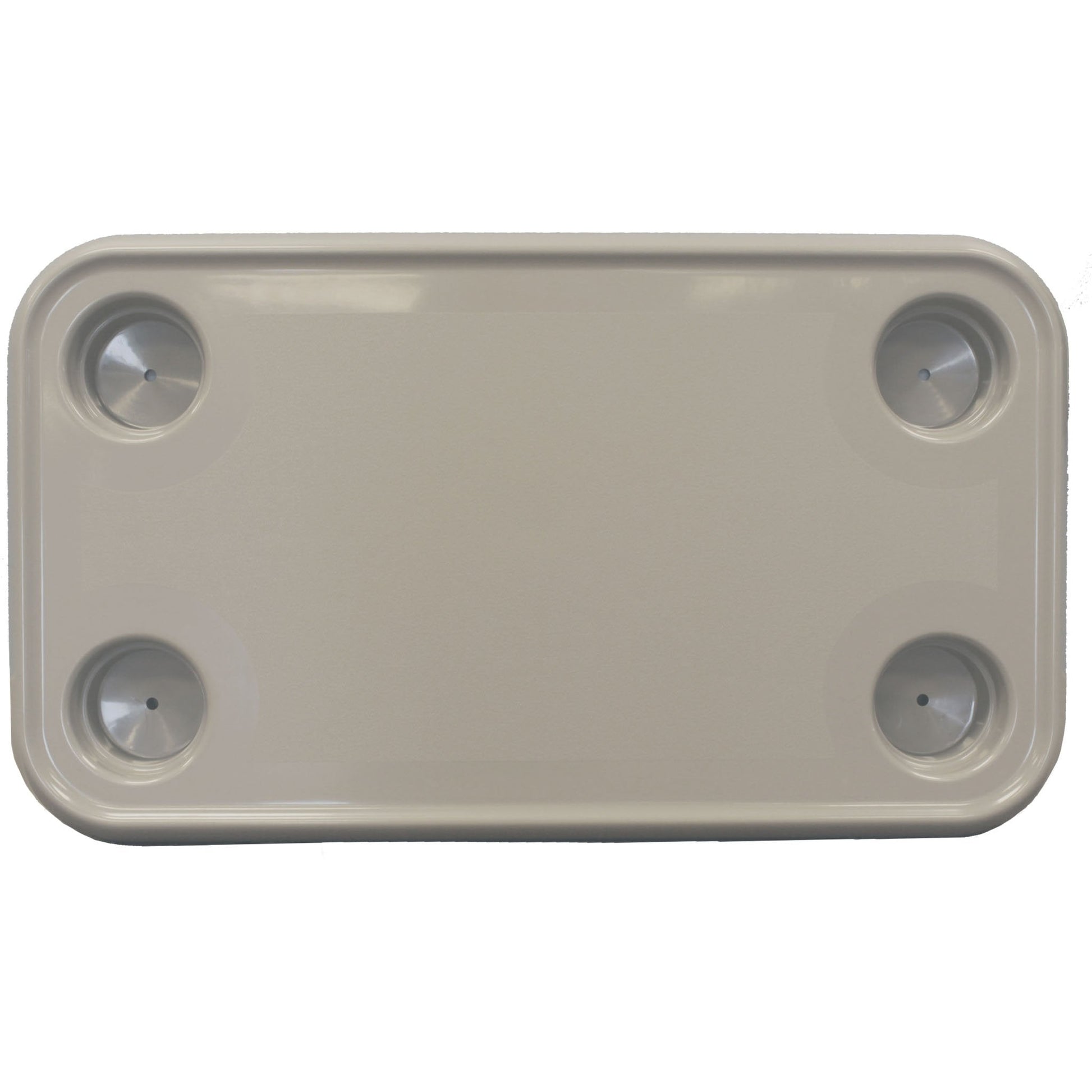 DeckMate Rectangle Pontoon Boat Table Kit top down #color_gray 