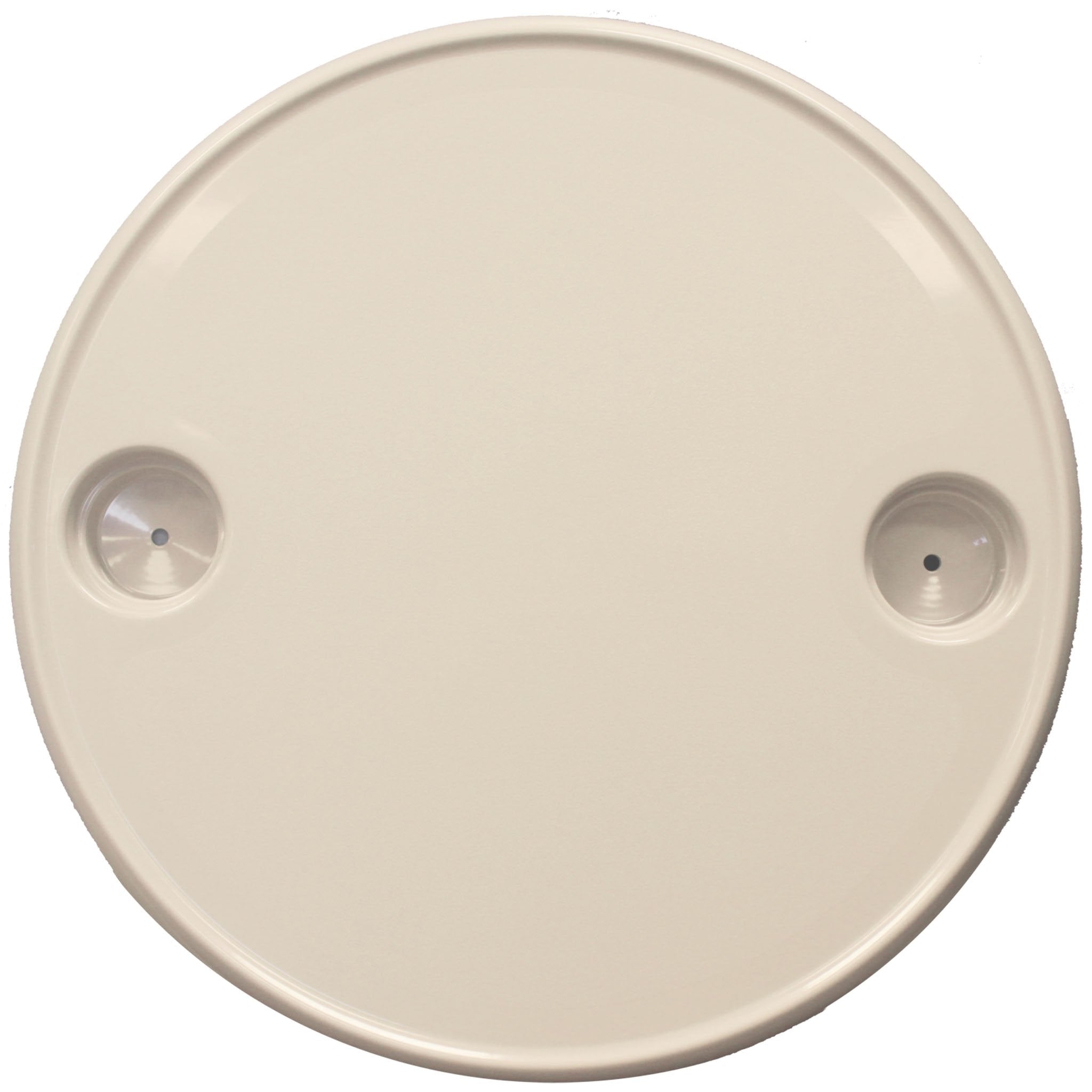DeckMate Round Pontoon Boat Table Kit top down #color_ivory