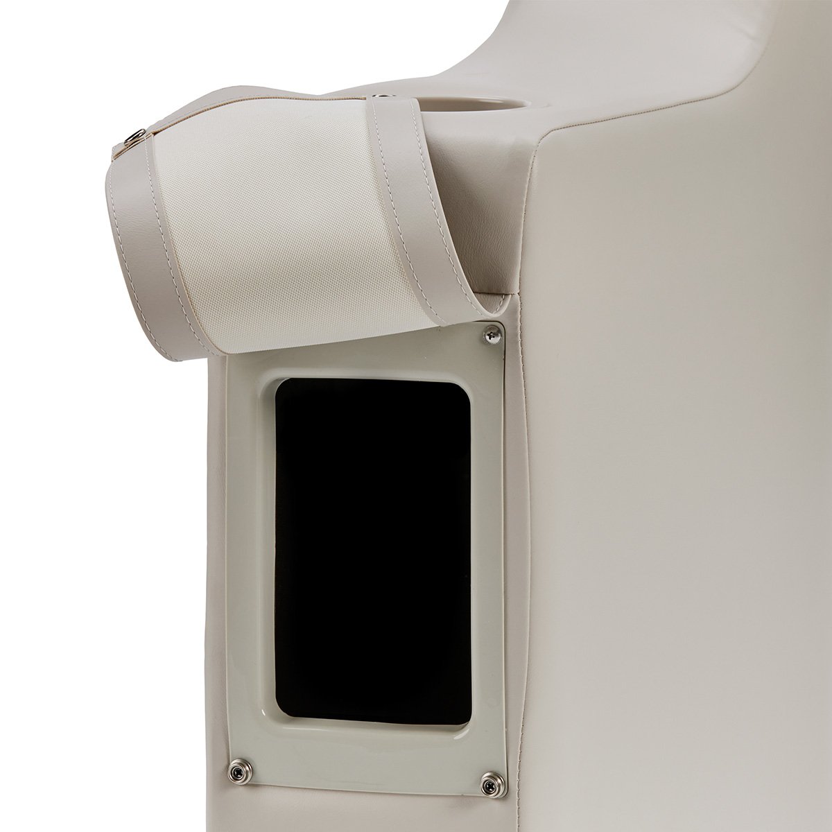DeckMate Classic Pontoon Boat Seat Arm Storage Arm #color_ivory