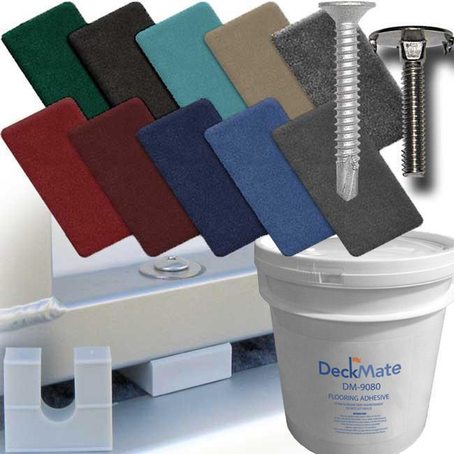 DeckMate 16oz Pontoon Boat Carpet Kit materials
