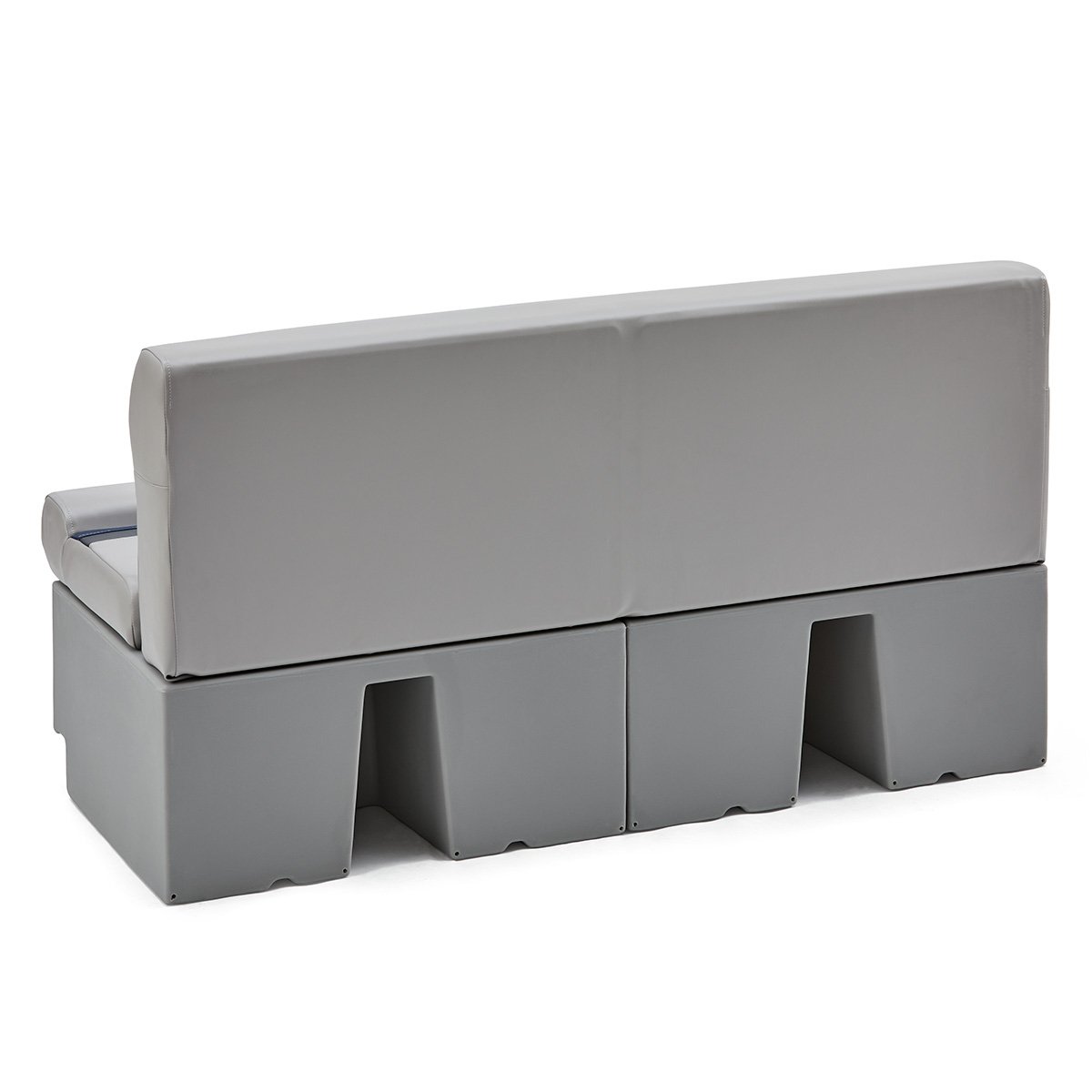 DeckMate Classic Pontoon Seat Bench rear #color_gray, blue & charcoal