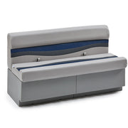DeckMate Classic Pontoon Seat Bench #color_gray, blue & charcoal