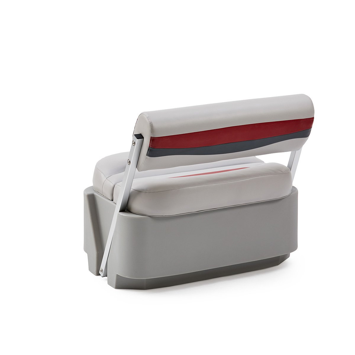 DeckMate Classic Pontoon Boat Flip Flop Seat flipped #color_gray, red & charcoal