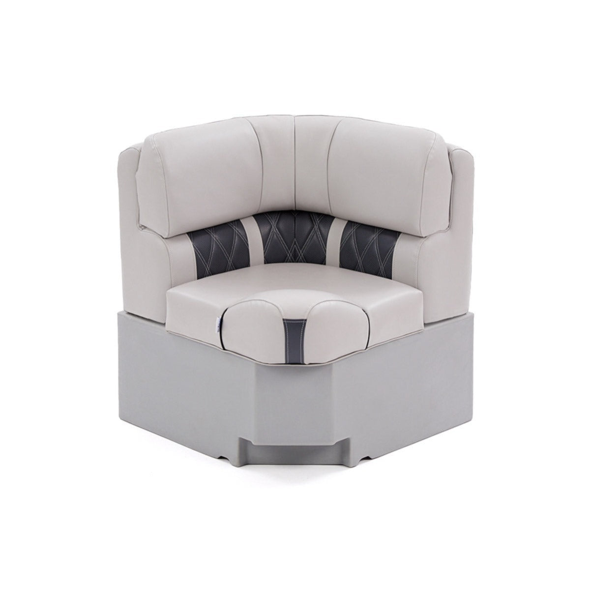 DeckMate Luxury Corner Seat #color_charcoal & gray