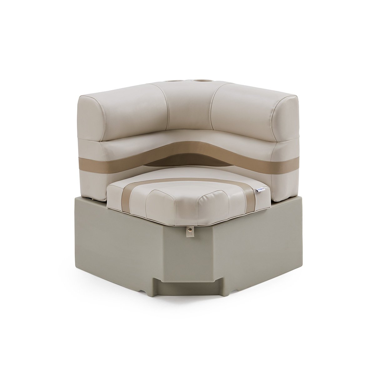 DeckMate Pontoon Corner Seat #color_ivory, tan & beige