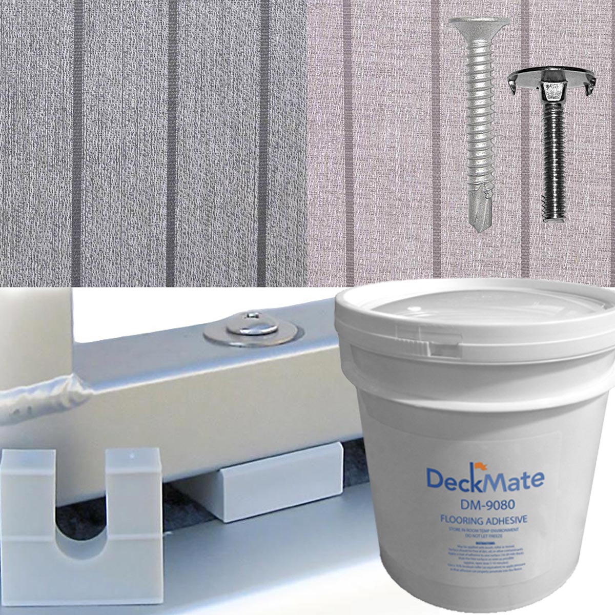 DeckMate Teak Woven Vinyl Pontoon Flooring Kit - Boat Seats