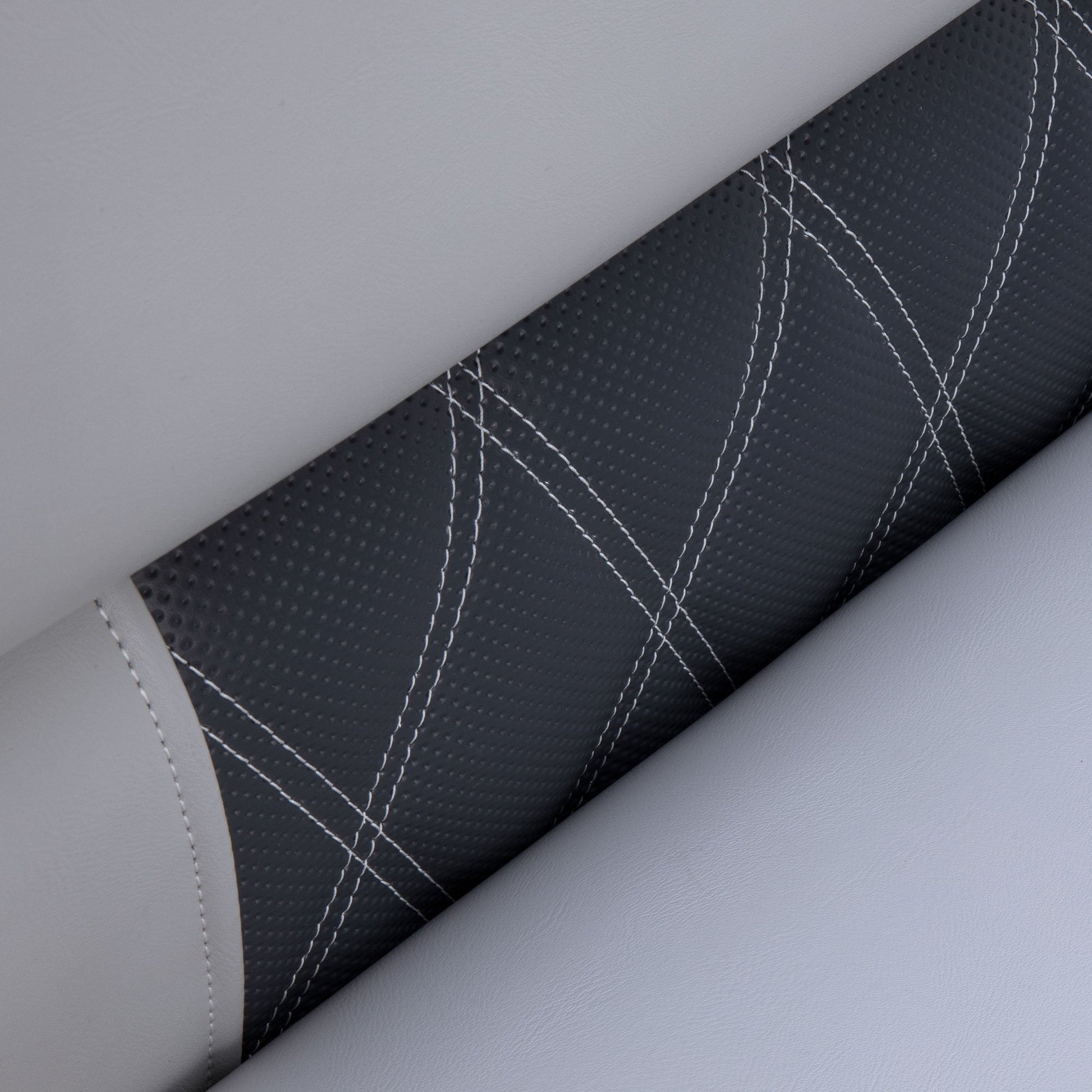 DeckMate Luxury Pontoon Bench Seat stitching #color_charcoal & gray