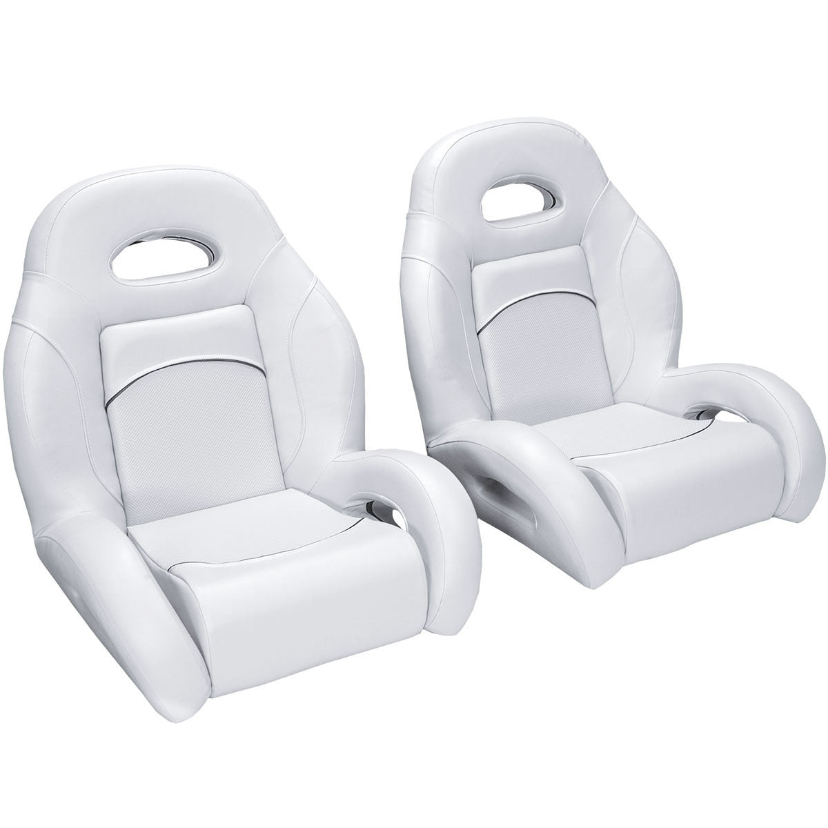 White bass boat bucket seats