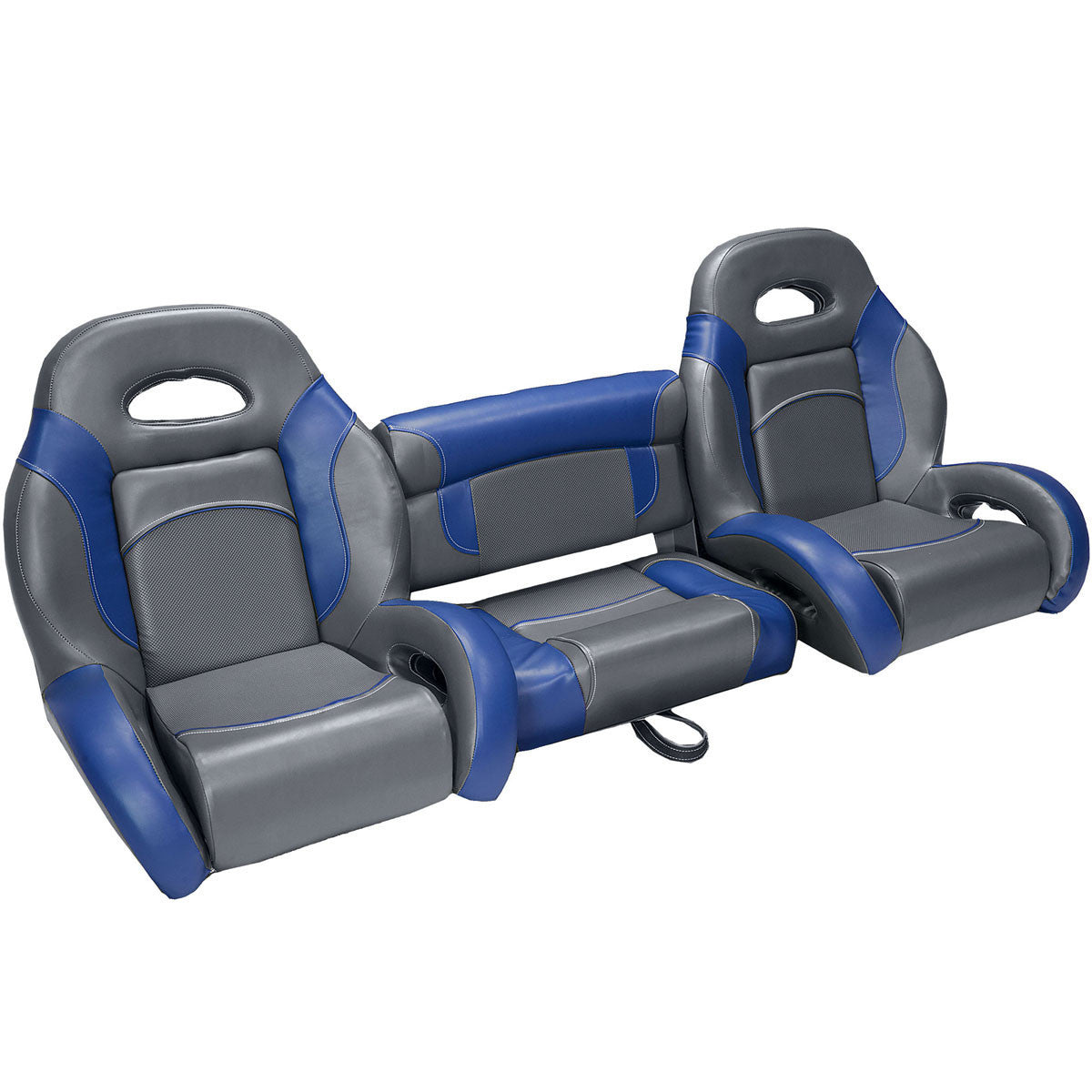 Charcoal & Blue Bass Boat Seats