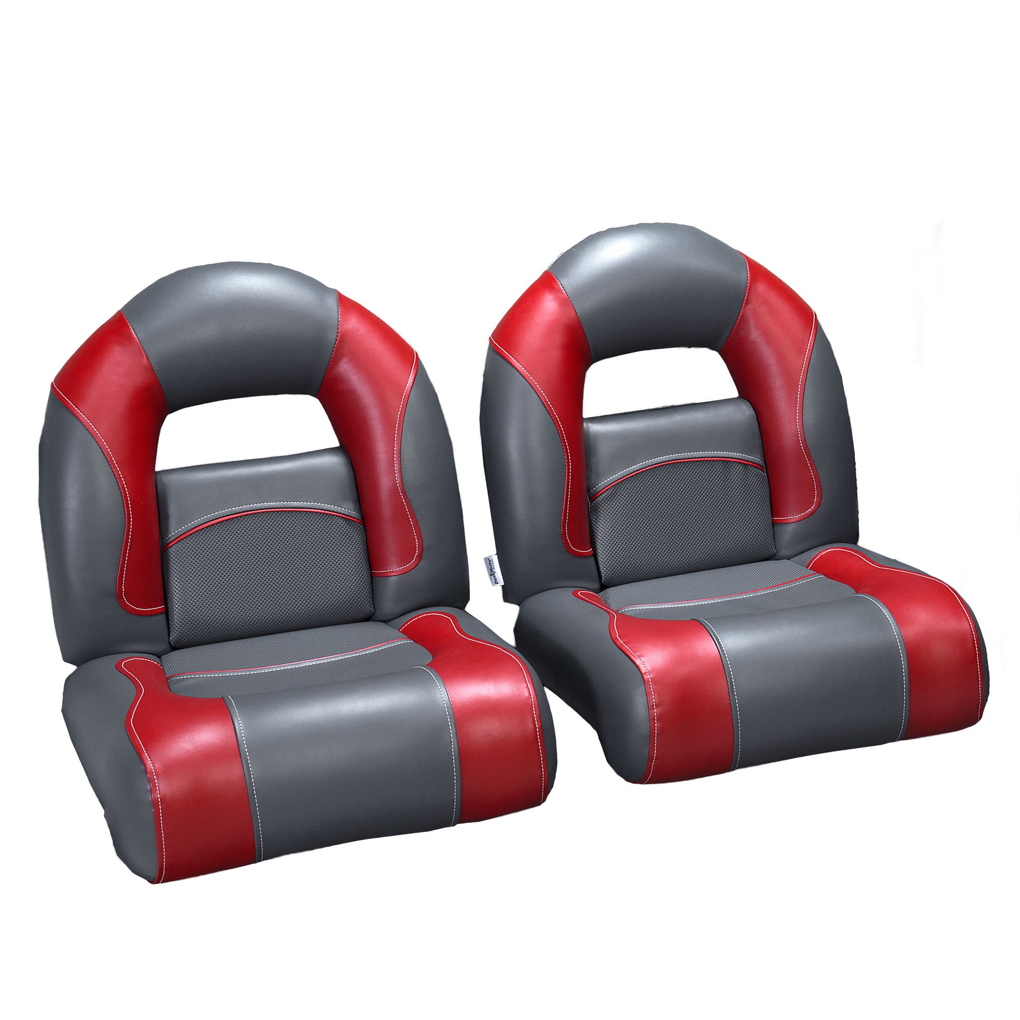 Charcoal & Red Bass Boat Seats